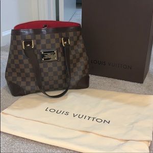 Authentic Louis Vuitton Damier Ebene Hampstead PM